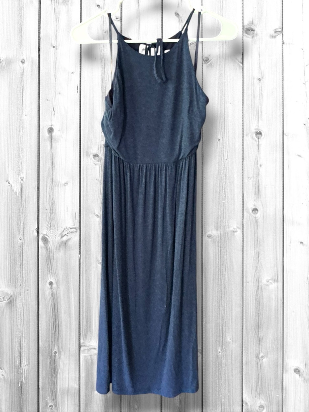 🌼LOFT Navy Tie-Back Sleeveless Halter Maxi Dress
